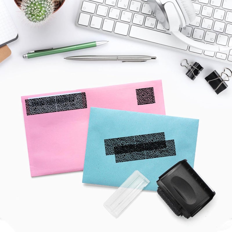 TONOS Identity Theft Protection Roller Stamp - Confidential Roller Stamp for Identity Protection & Security Stamp- Blocks Out Privacy Information, Guard Your Address & ID (3 Pack) - Image 3